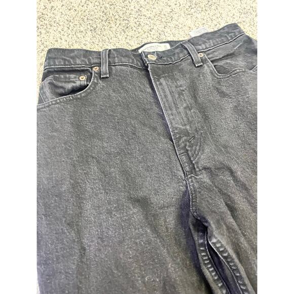 Abercrombie The 90’s Straight Ultra High-Rise Women’s 10R Saturated‎ Black - Picture 3 of 10